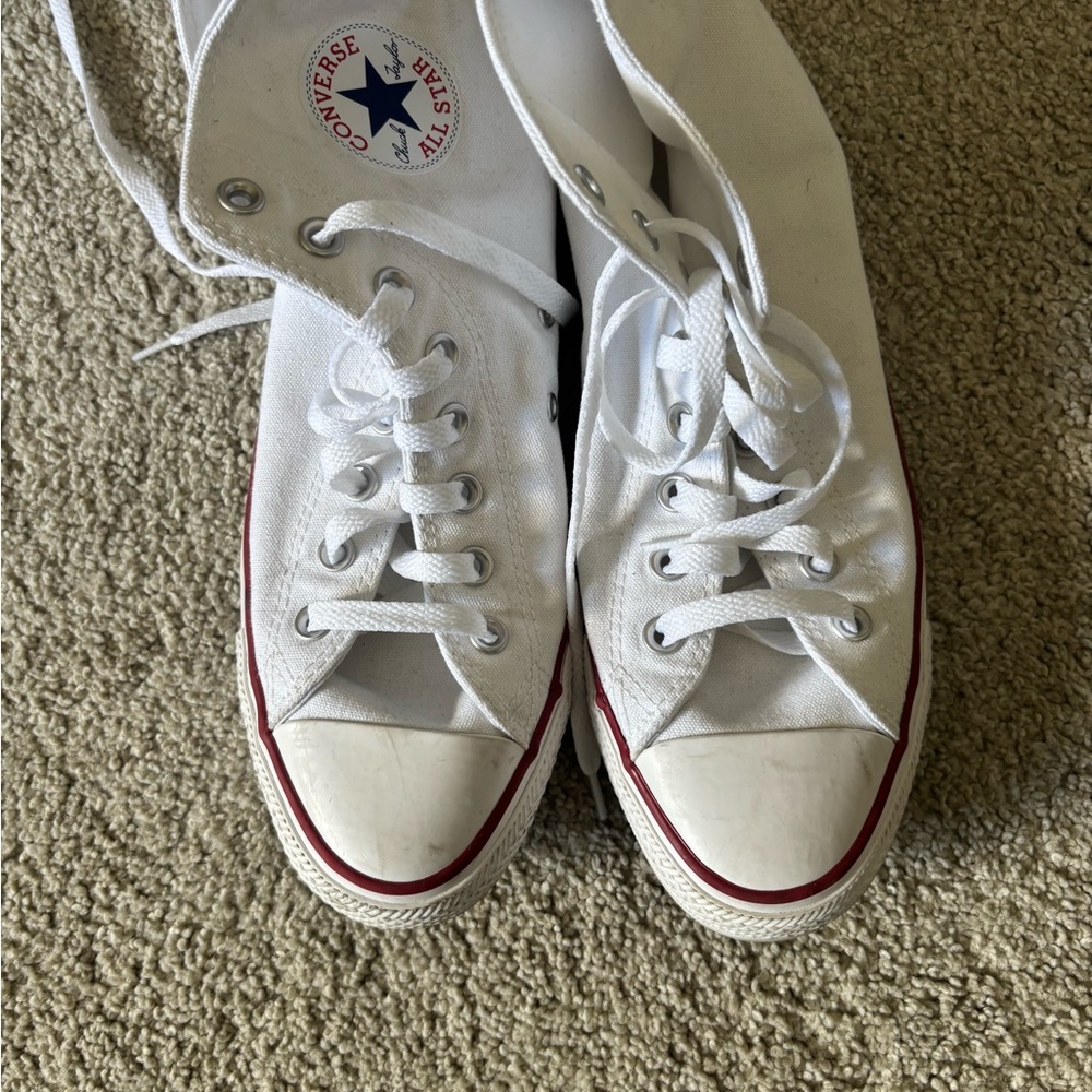 Women’s 10 Converse White High-Top Sneakers